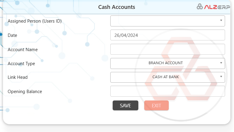 Multiple Cash Accounts Management in ERP Software