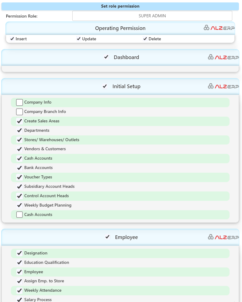 Role-Based Access Control (User Role Permissions)