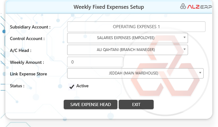 How to manage Company Weekly Budgeting in ALZERP? 