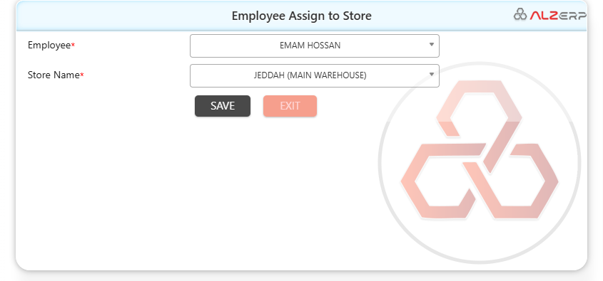 Employee Assign to Store feature in ALZERP